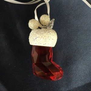Swarovski Red Crystal Stocking Ornament